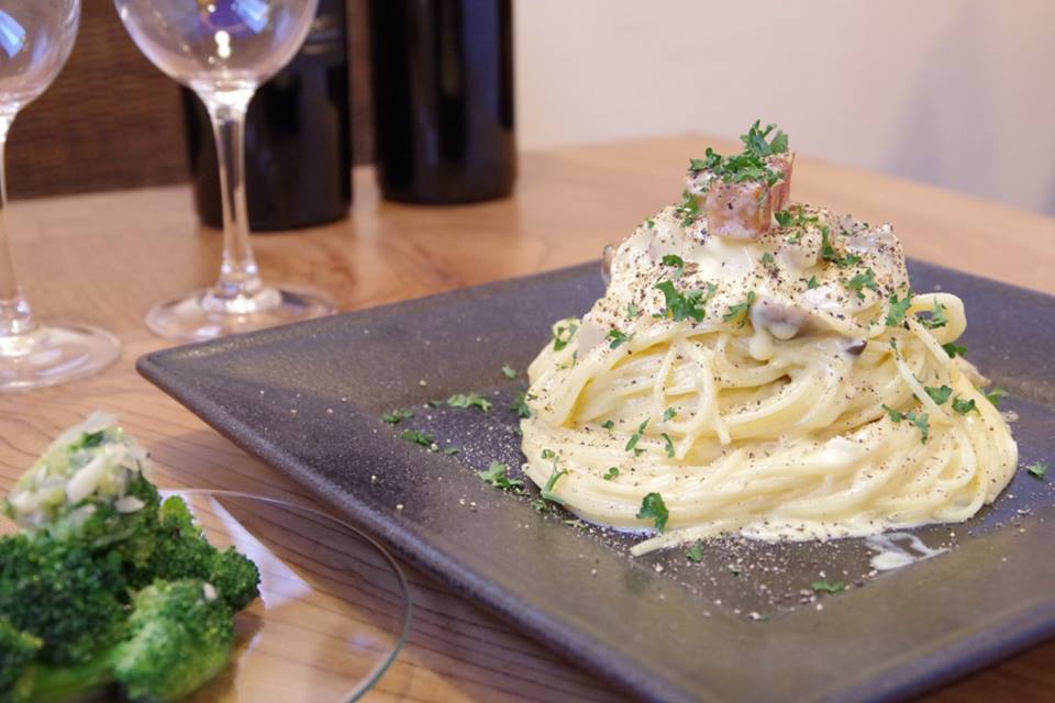 さっぱりしたカルボナーラ